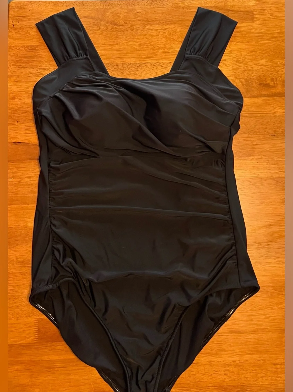 Coldwater Creek Black One-Piece Swimsuit with Wide Straps
